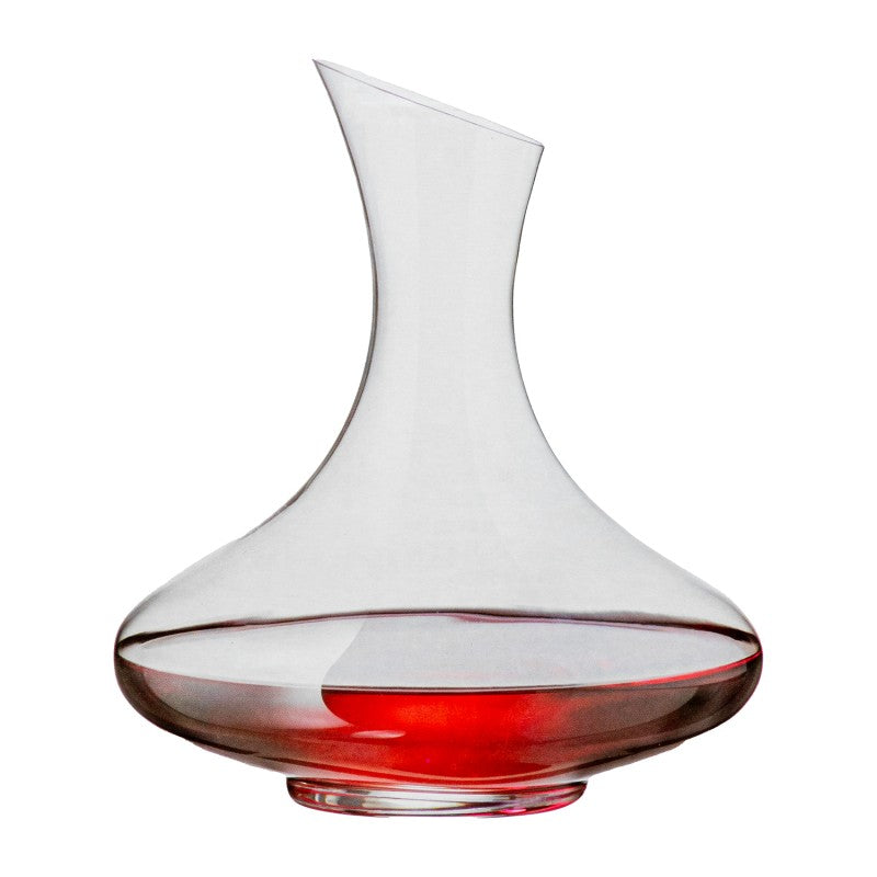 Decantador de cristal Bohemia con vino tinto, capacidad 1,5 litros