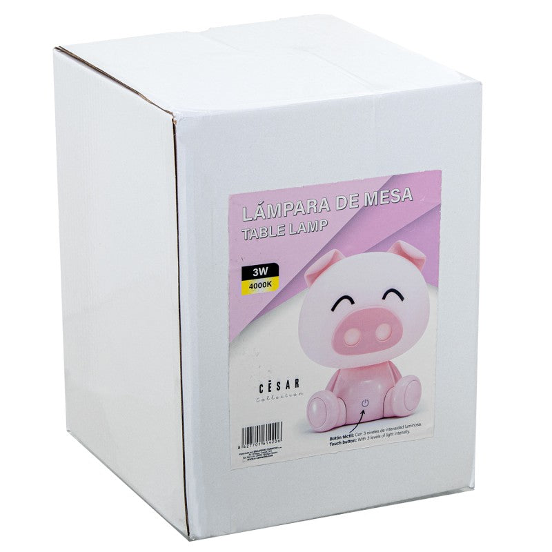 Caja de empaque de la lámpara de mesa cerdito, colección César, 3W 4000K