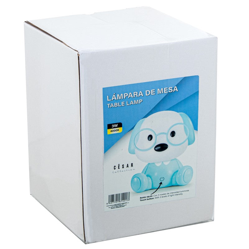 Caja de empaque de la lámpara de mesa perrito, colección César, 3W 4000K