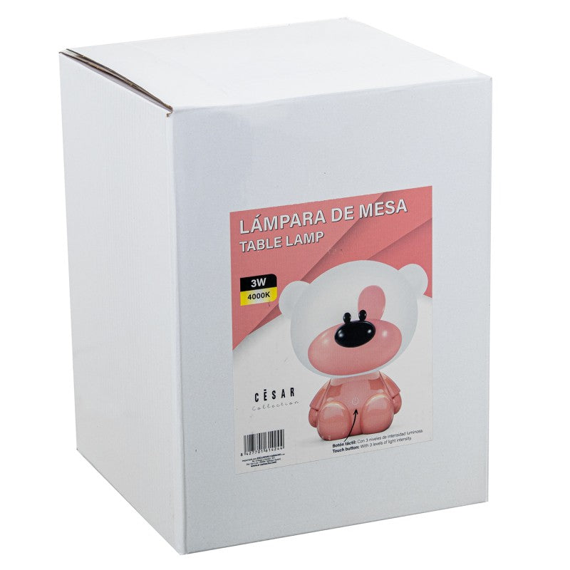 Caja de empaque de la lámpara de mesa osito rosa, colección César, 3W 4000K