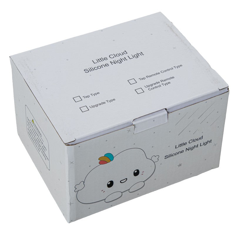Caja de embalaje de la luz nocturna LED de silicona con diseño de nube