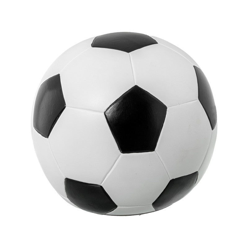 Lámpara LED con forma de balón de fútbol, sobre fondo blanco