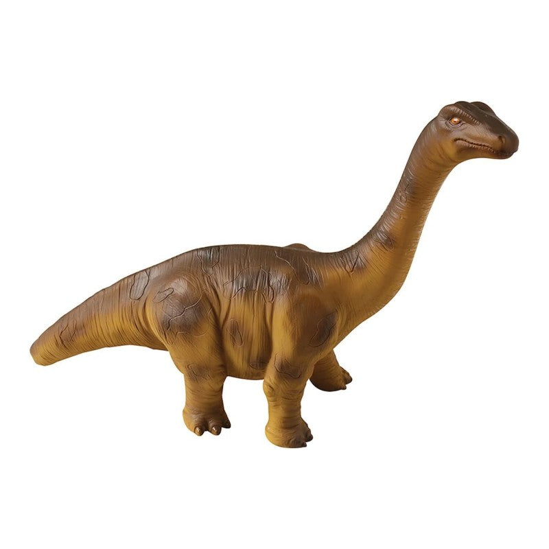 Lámpara LED con forma de dinosaurio saurópodo en poliresina, vista lateral completa