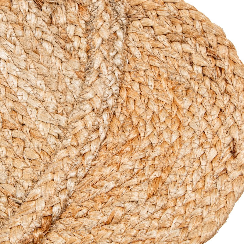 Primer plano de la fibra de yute trenzada natural
