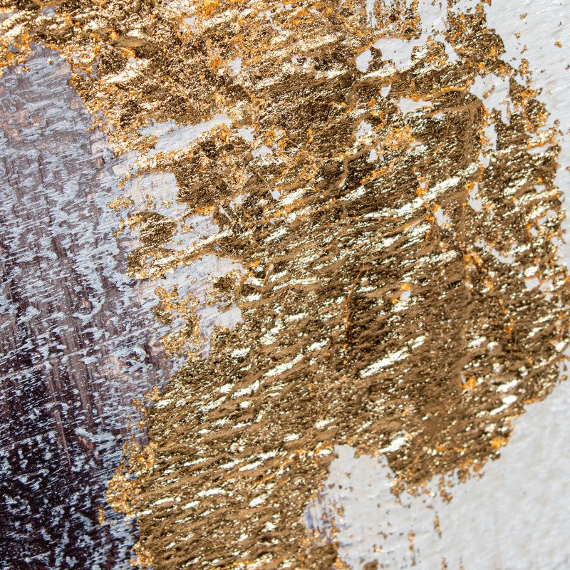 Detalle de la textura en gris y taupe del cuadro