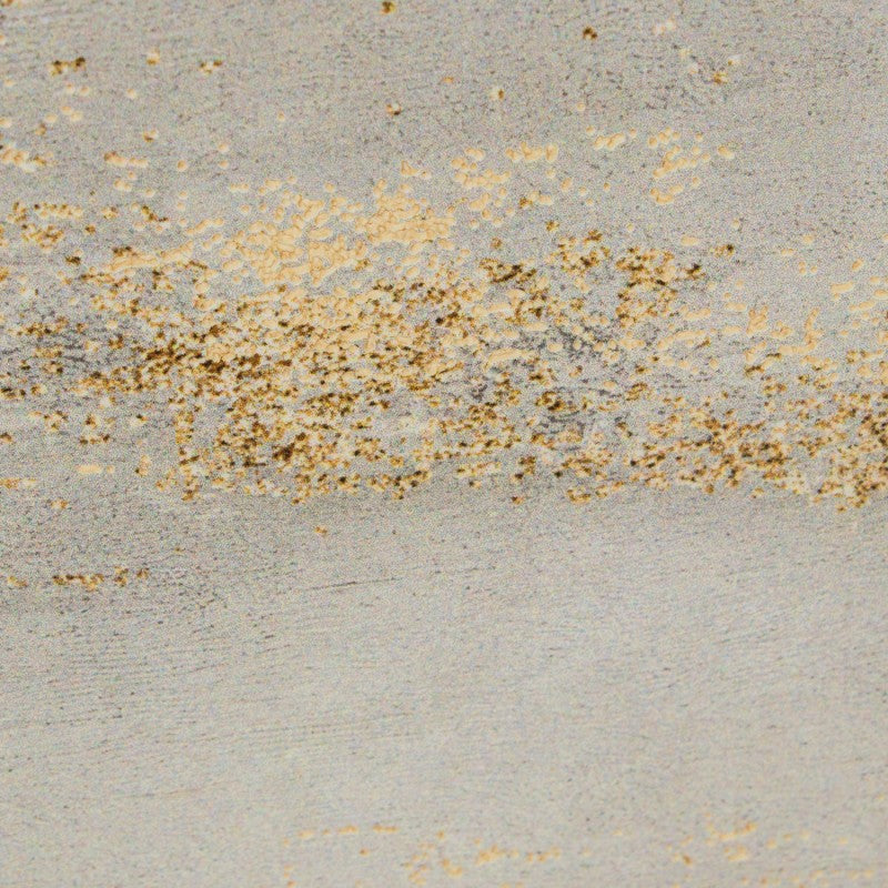 Primer plano de la textura difuminada en gris y oro del lienzo