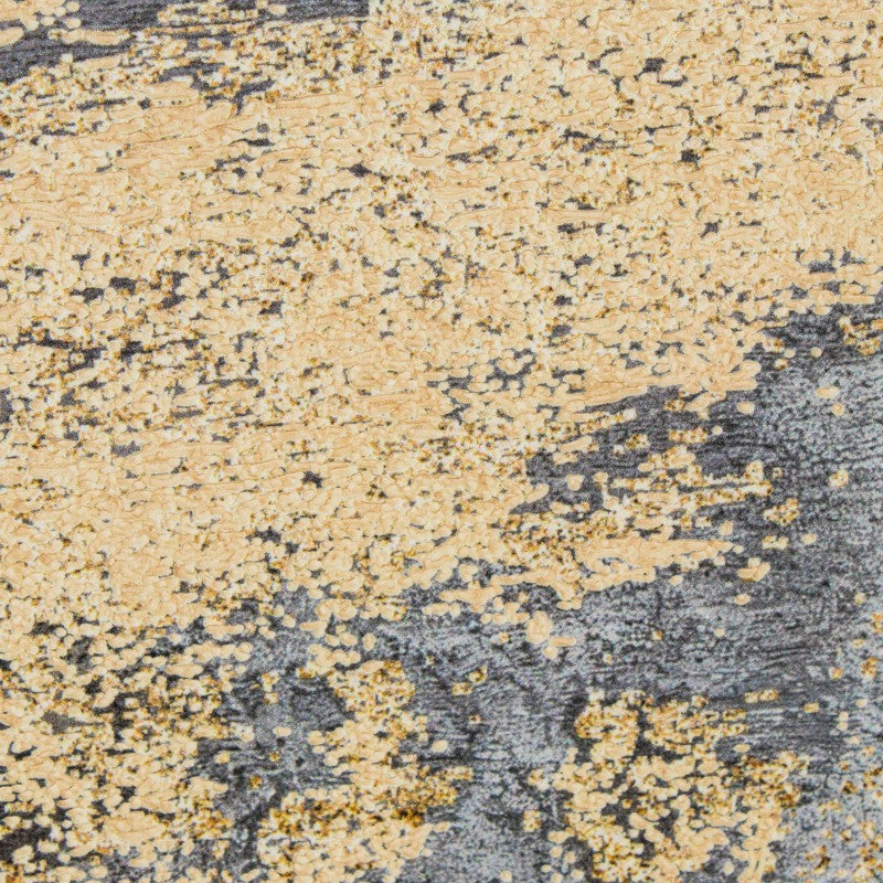 Primer plano de las manchas doradas del lienzo abstracto