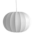 Lámpara de techo con pantalla de algodón blanco en forma redonda de 32 cm